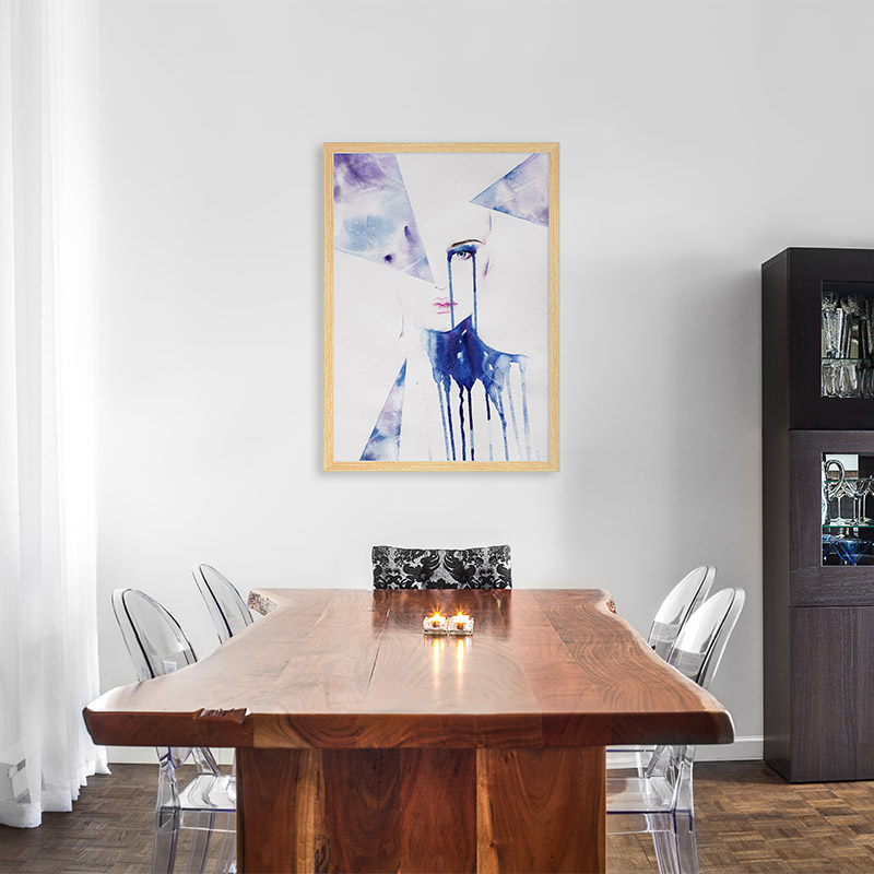 Modern and Contemporary dining room table and decorations.